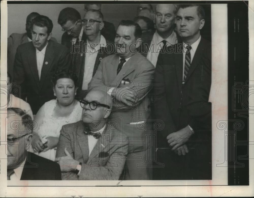 Press Photo Clement Zablocki &amp; Wisconsin Delegation at Alexandria Hotel - Historic Images