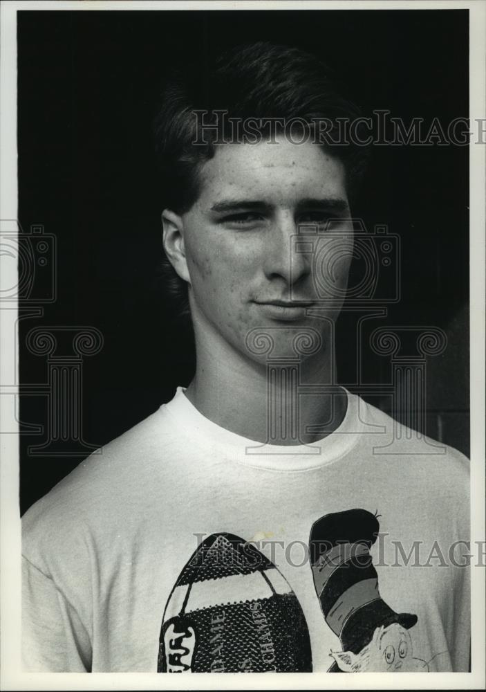 1991 Press Photo Scott Cyskiewicz of Catholic Memorial High School - mja91949 - Historic Images