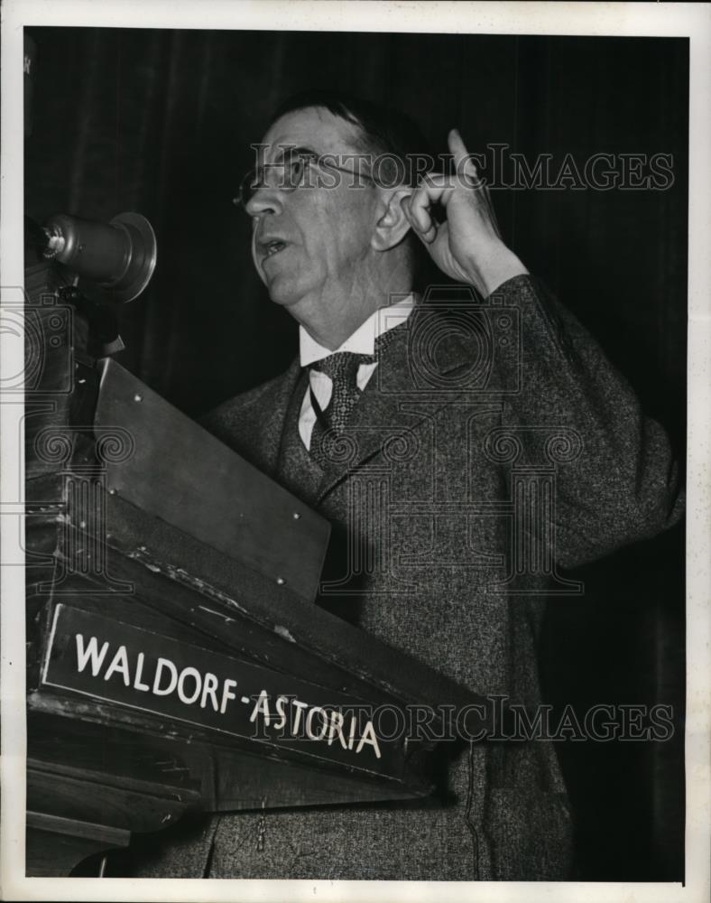 1941 Press Photo Howard W. Smith addresses Congress of America Industry - Historic Images