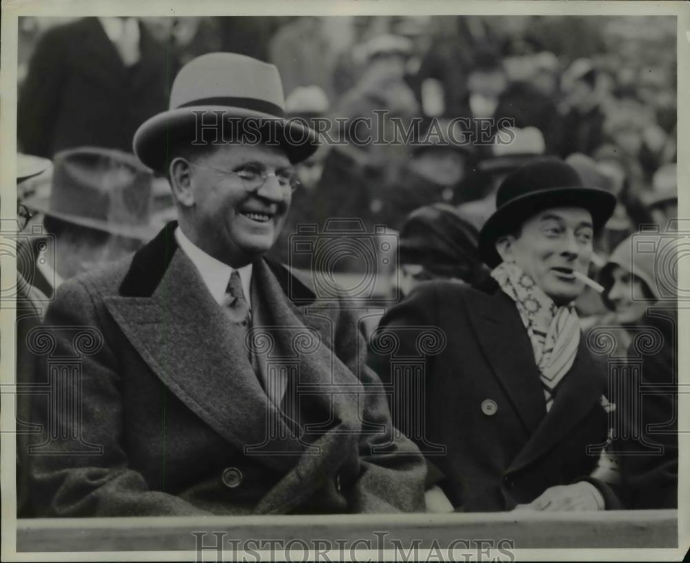 1929 Press Photo James J. Walker, Edward J. Kelly at Ireland v South California - Historic Images