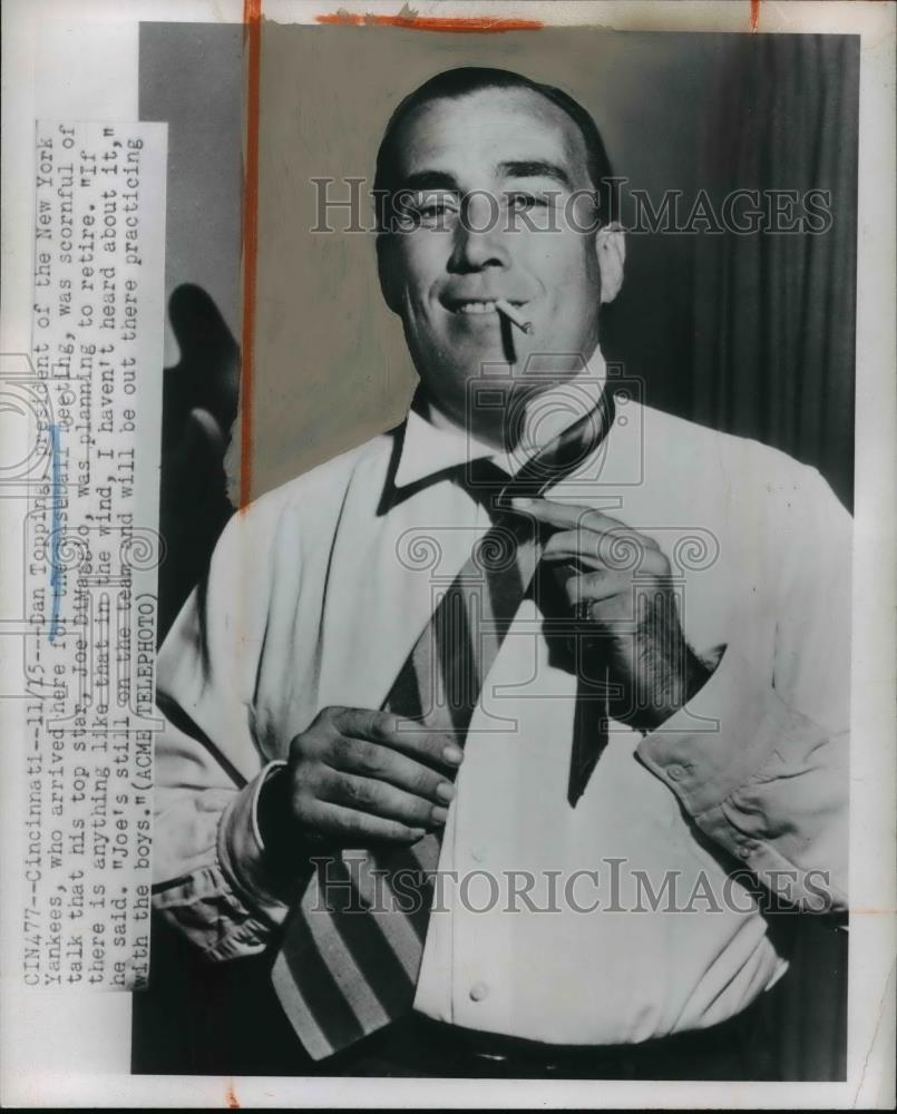 1950 Press Photo Dan Topping President New York Yankees  - nep05616 - Historic Images