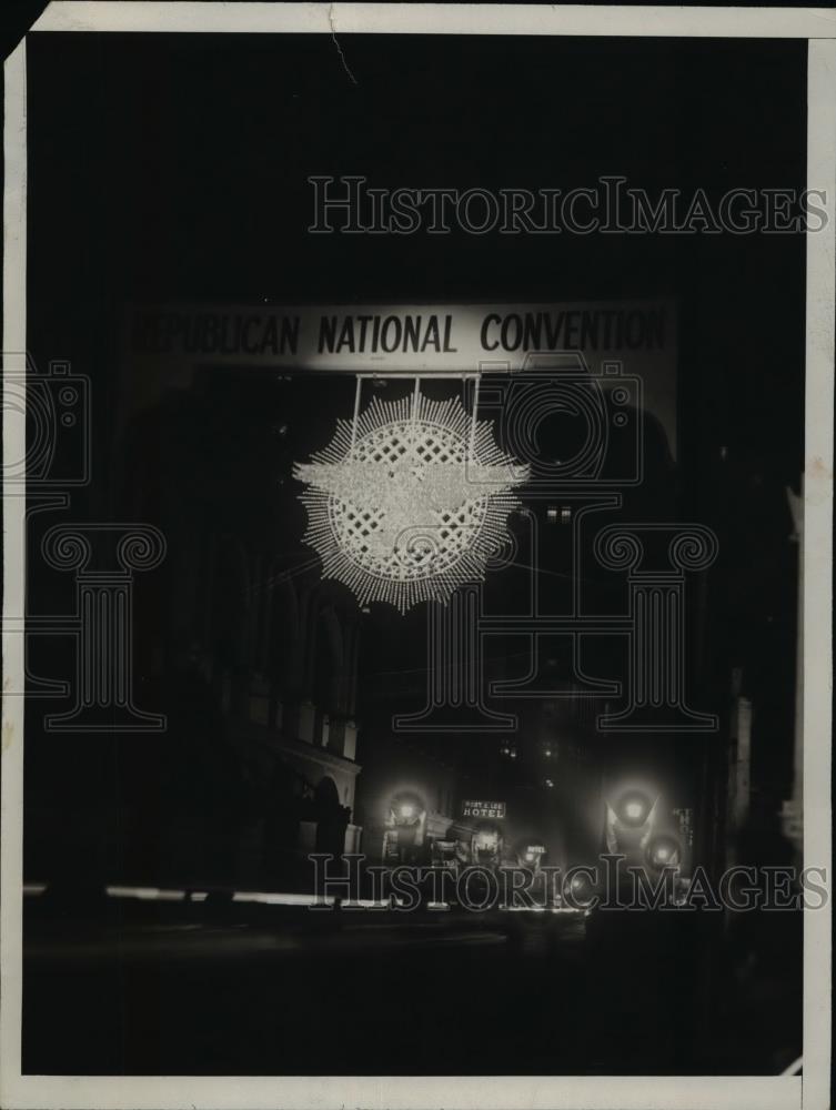 1928 Press Photo Republican National Convention Banner, Kansas City - nep05653 - Historic Images