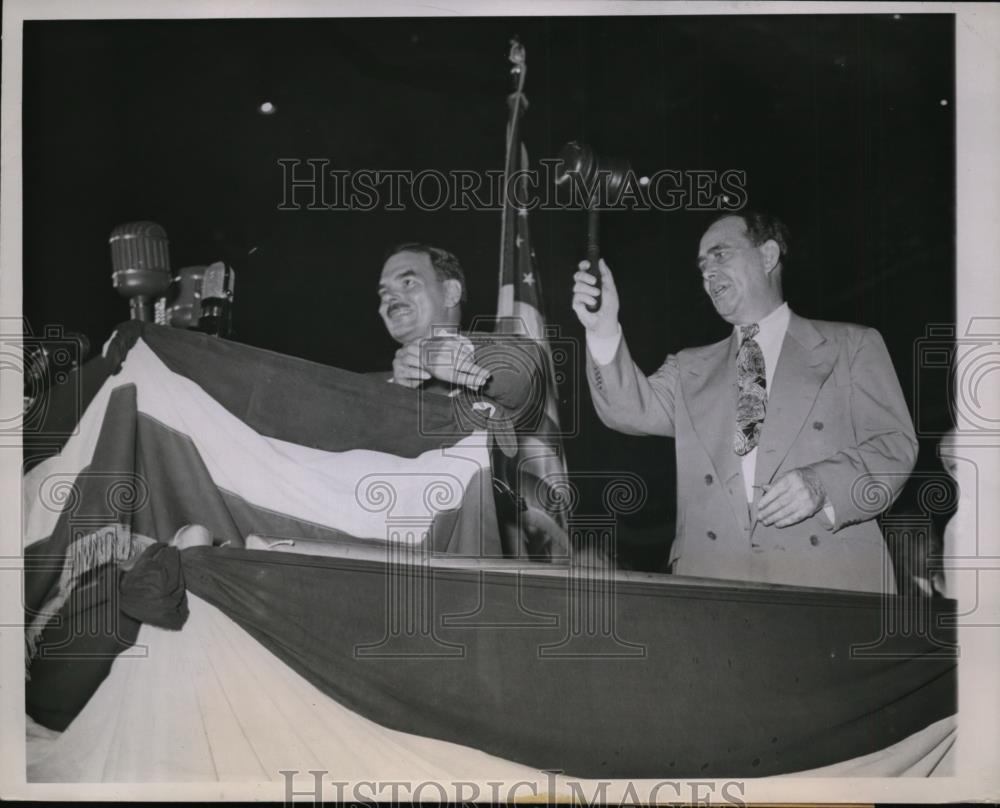 1944 Press Photo GOP Presidential nominee Thomas Dewey in Chicago - nep05865 - Historic Images