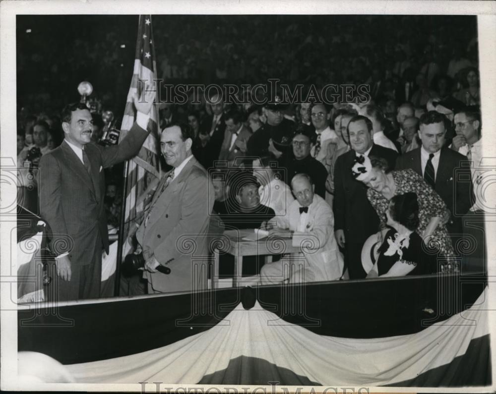 1944 Press Photo Chicago GOP convention Governor Thomas Dewey of NY - nep05867 - Historic Images