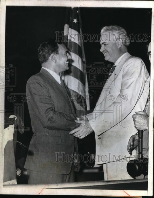 1944 Press Photo Presidential candidate Thomas Dewey & VP nominee JJ Bricker - Historic Images