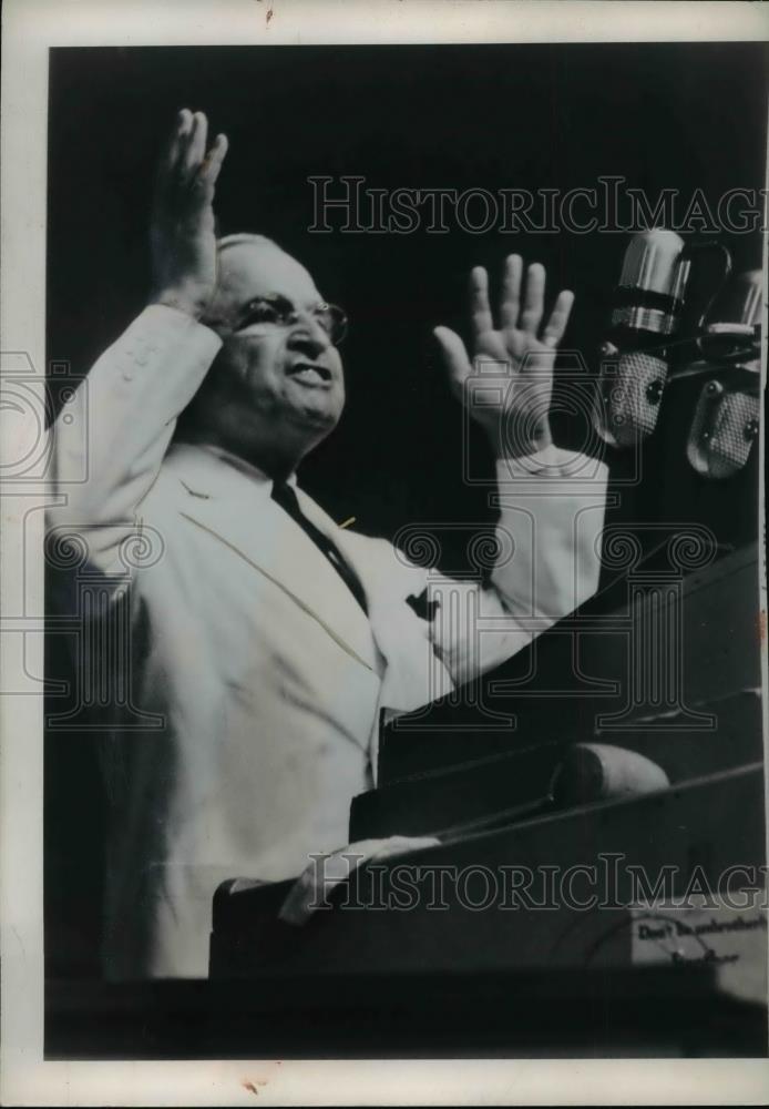 1948 Press Photo President Harry Truman at Democratic convention - nep07884 - Historic Images