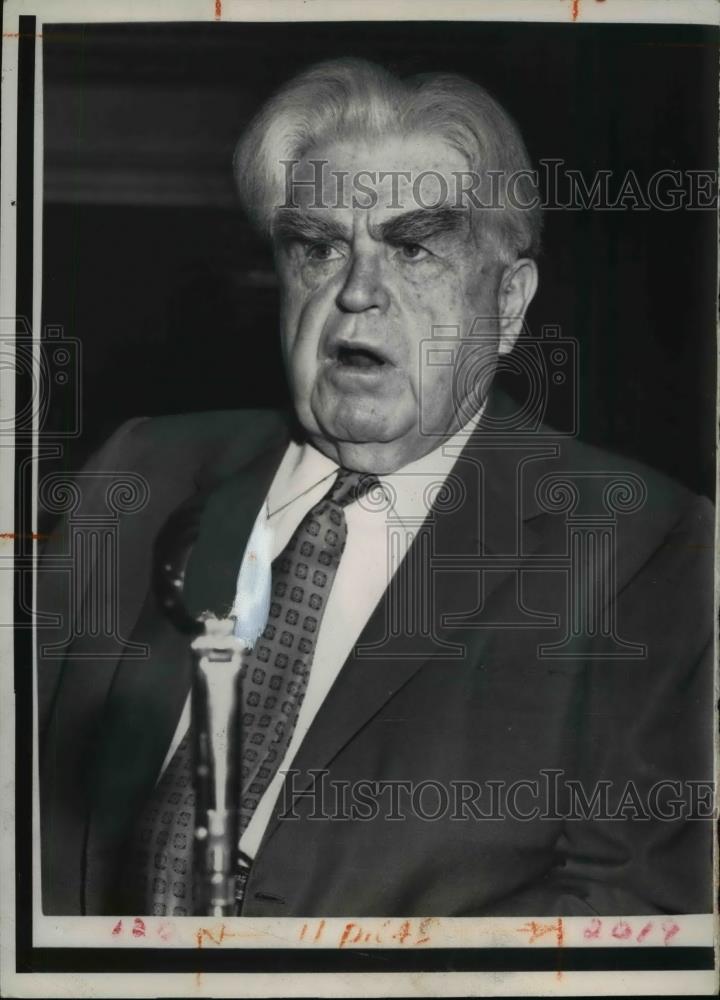 1957 Press Photo John L Lewis of United Mine Workers at Labor Subcommittee - Historic Images