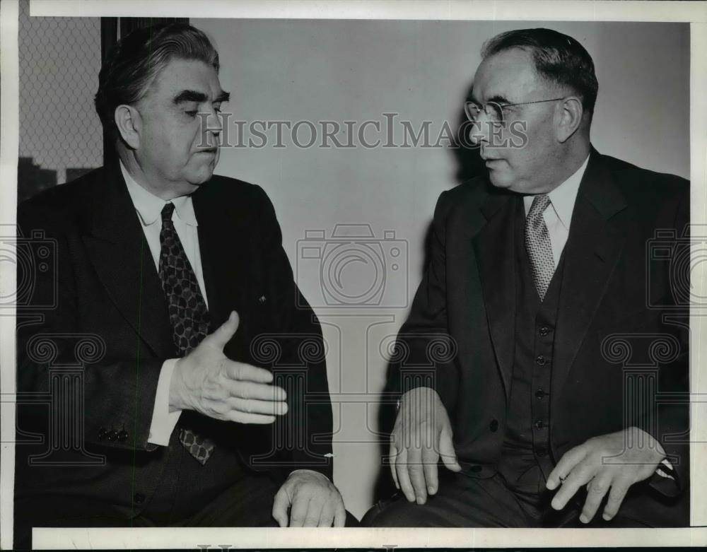 1942 Press Photo John Lewis Removes Philip Murray, Appoints John O&#39;Leary - Historic Images