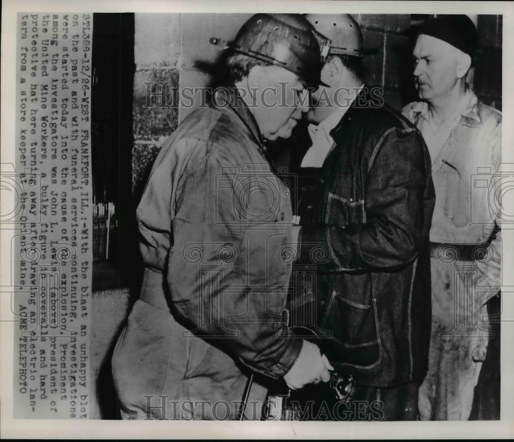 1952 Press Photo John Lewis Among Investigators of Mine Blast - nep08631 - Historic Images