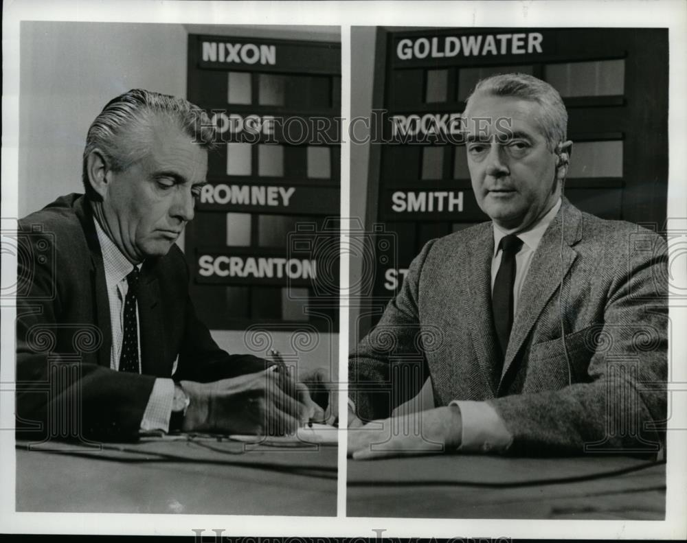 1964 Press Photo ABC News Commentators Edward Morgan &amp; Howard Smith  - nep08744 - Historic Images