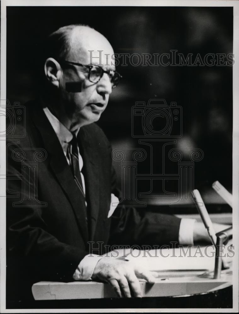 1961 Press Photo US ambassador to the UN Adlai Stevenson - nep09461 - Historic Images