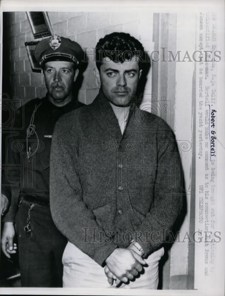 1961 Press Photo Robert G. Borteli Questioned for Connection with Saboteur Brous - Historic Images