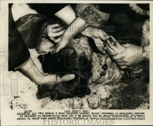 1969 Press Photo 7-Year-Old George Parks Struck by Car - nep09787 - Historic Images
