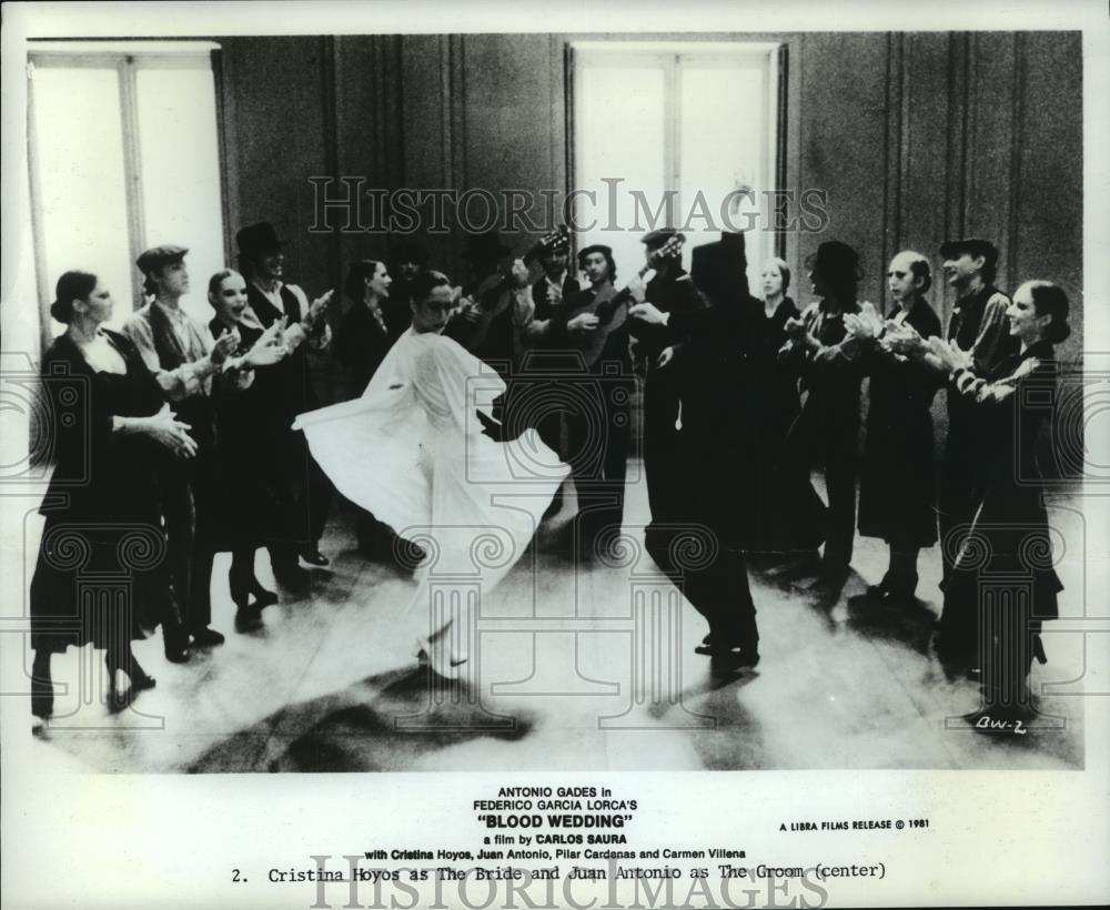 1983 Press Photo Cristina Hoyos and Juan Antonio star in Blood Wedding. - Historic Images