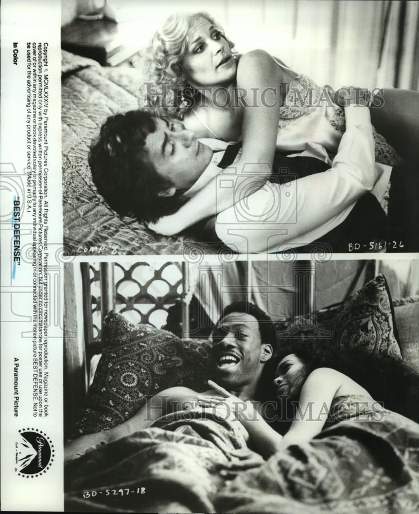1984 Press Photo Dudley Moore and Eddie Murphy star in Best Defense. - spp03808 - Historic Images