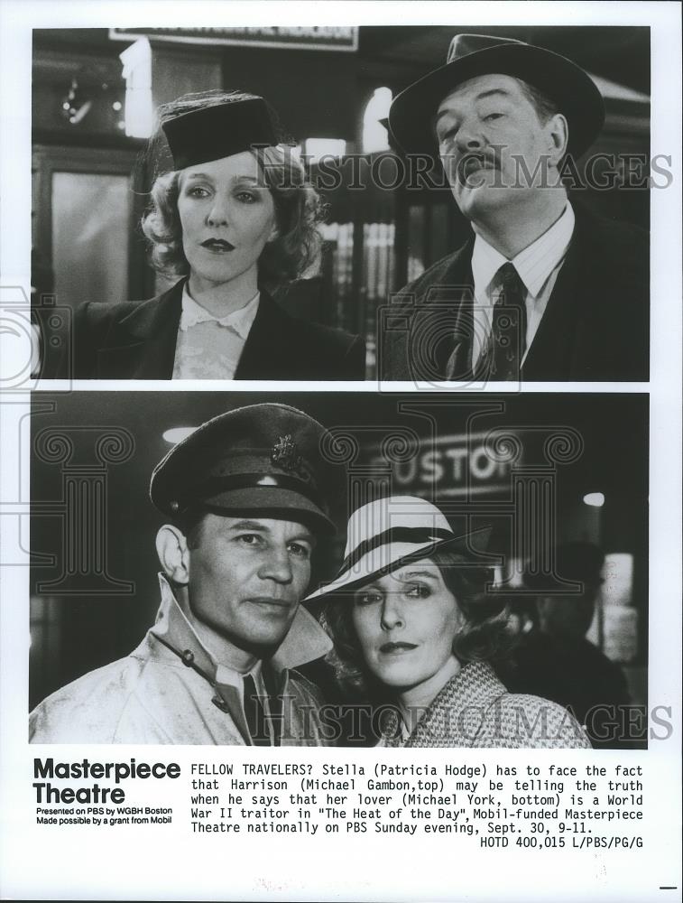 1990 Press Photo Patricia Hodge and Michael Gambon in The Heat of the Day. - Historic Images