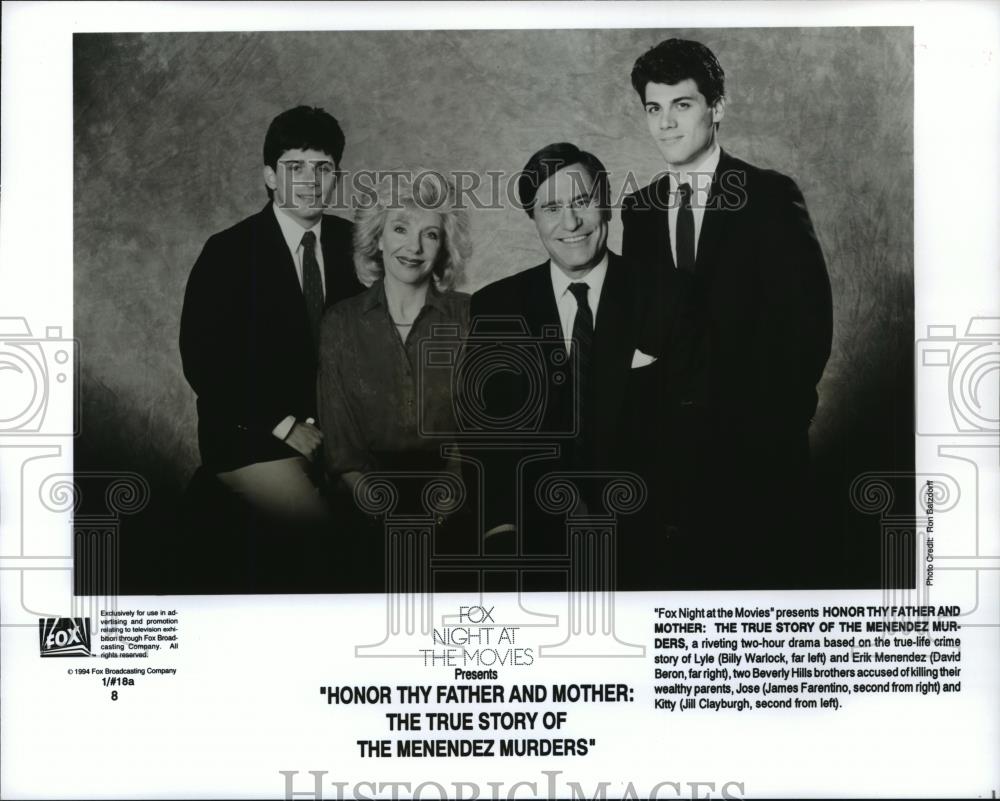 1994 Press Photo Billy Warlock &amp; David Beron in Honor Thy Father and Mother. - Historic Images
