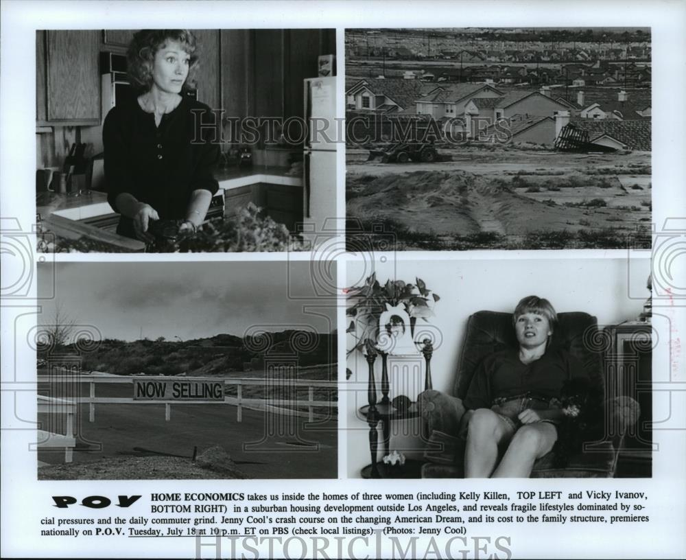 1995 Press Photo Kelly Killen and Vicky Ivanov on POV's Home Economics, on PBS. - Historic Images