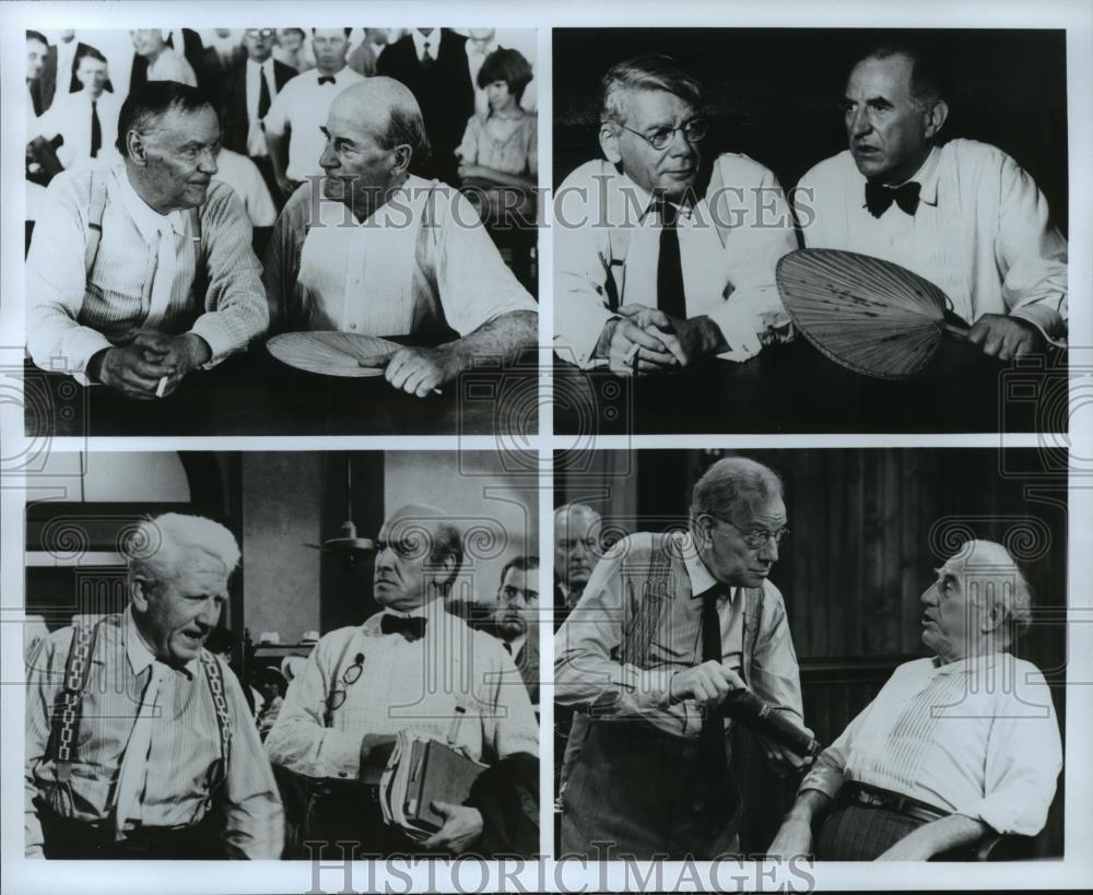 1988 Press Photo Kirk Douglas and Jason Robards in Inherit the Wind. - spp06817 - Historic Images