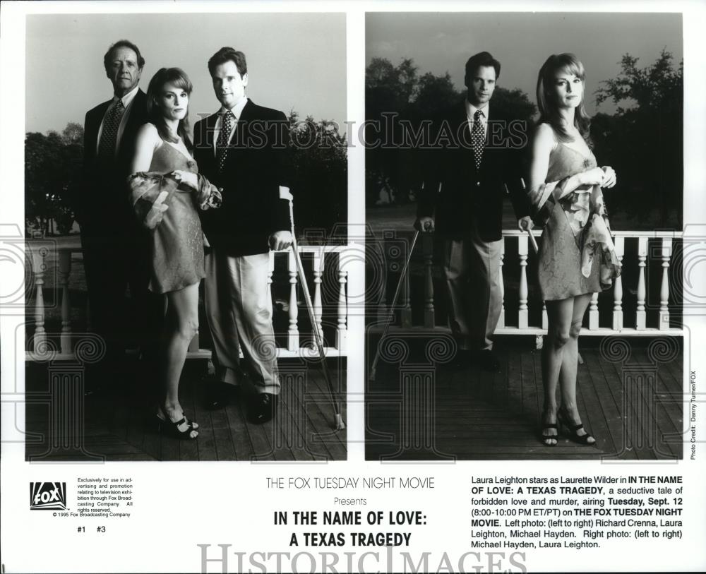 1995 Press Photo Laura Leighton stars in In the Name of Love: A Texas Tragedy. - Historic Images