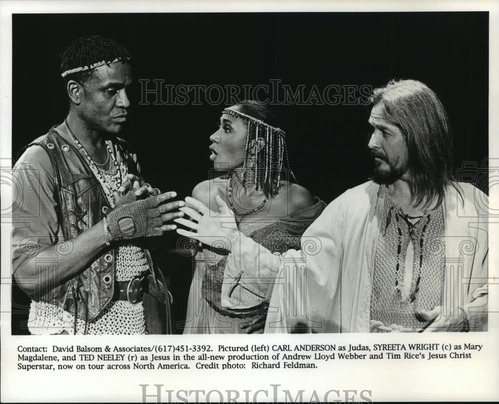1994 Press Photo Carl Anderson and Ted Neeley star in Jesus Christ Superstar. - Historic Images