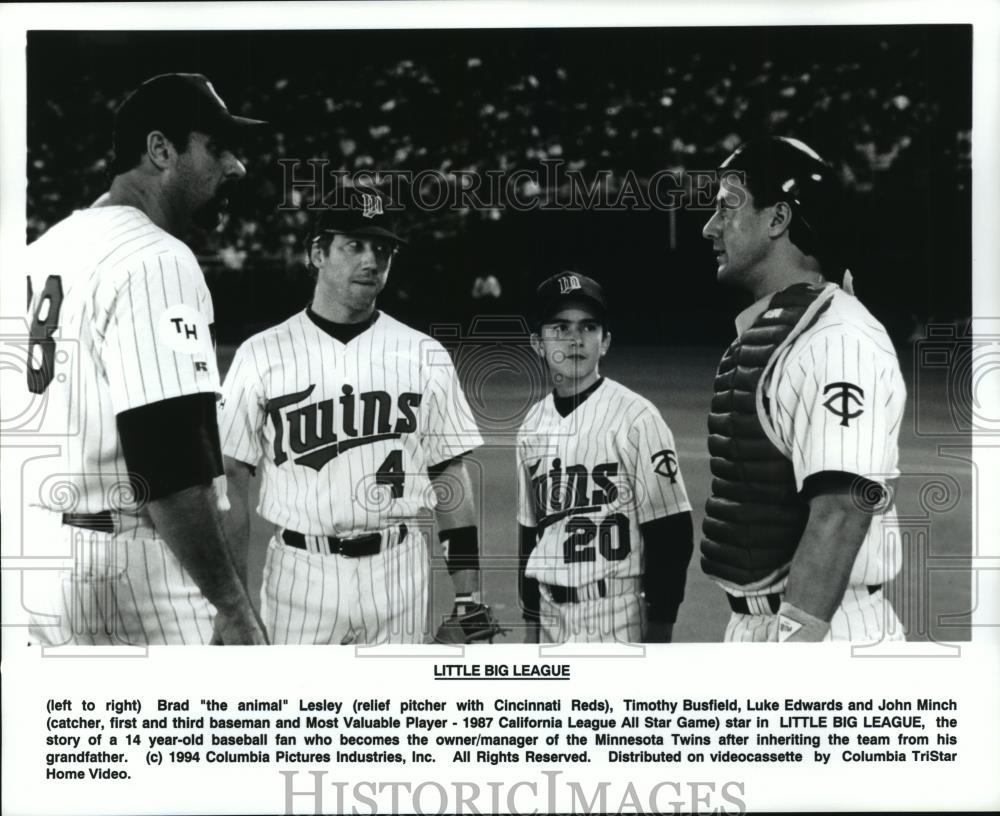 1994 Press Photo Brad Lesley and Luke Edwards star in Little Big League