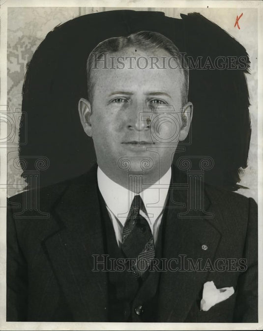 1929 Press Photo JD Hogue Jr editor Vincennes Indiana Sun - nem35420 - Historic Images