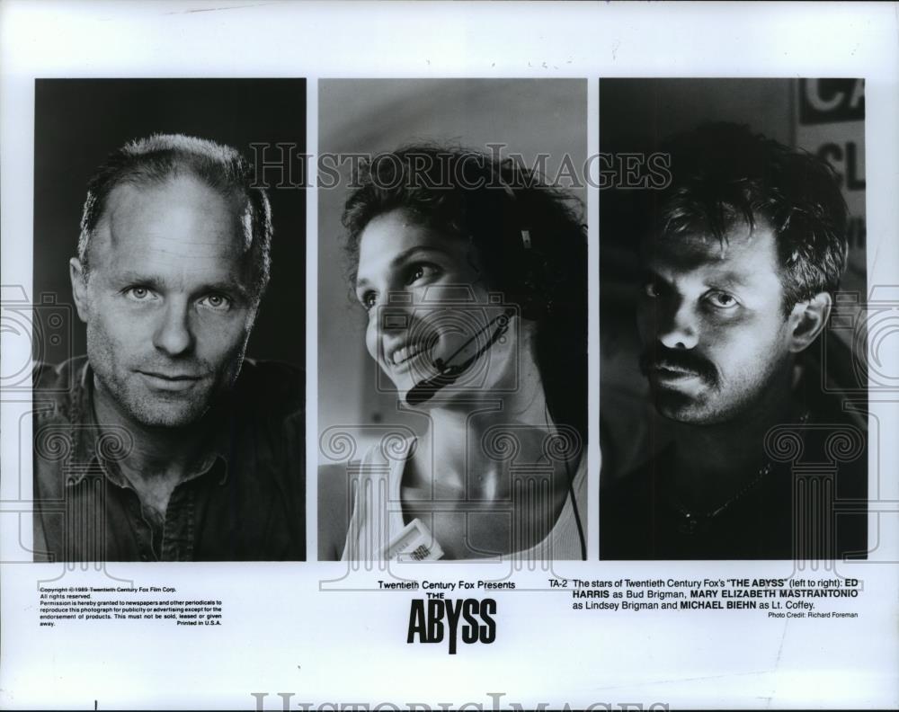 1989 Press Photo Stars of "The Abyss" - Historic Images