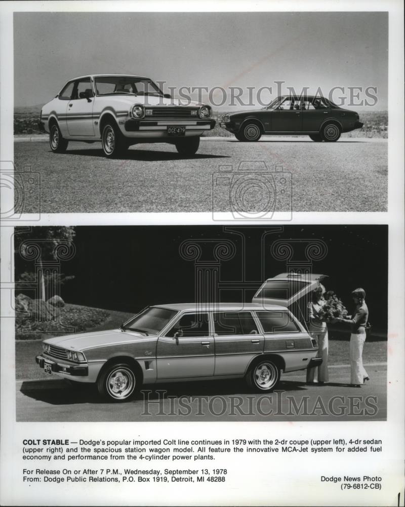 1978 Press Photo Various lines of the 1979 Dodge Colt - Historic Images