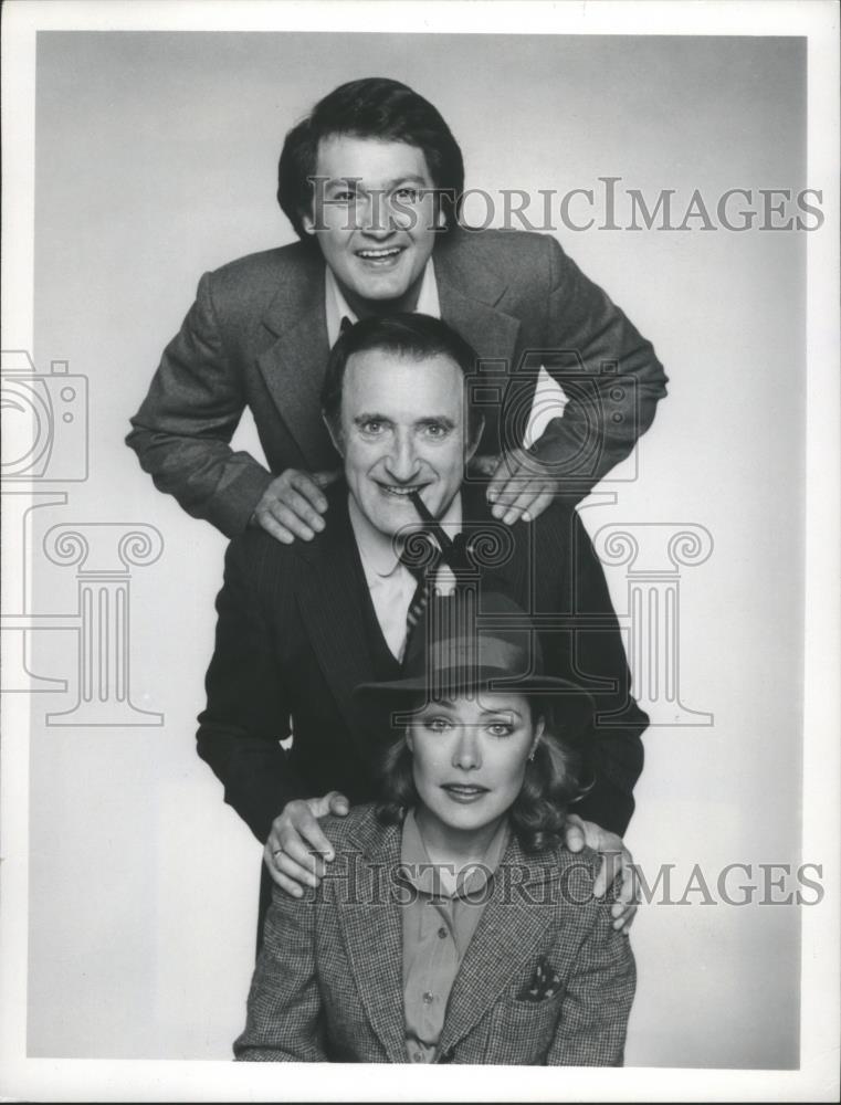 1979 Press Photo Michael Durrell, Ron Moody, Cassie Yates, in "Nobody's Perfect" - Historic Images