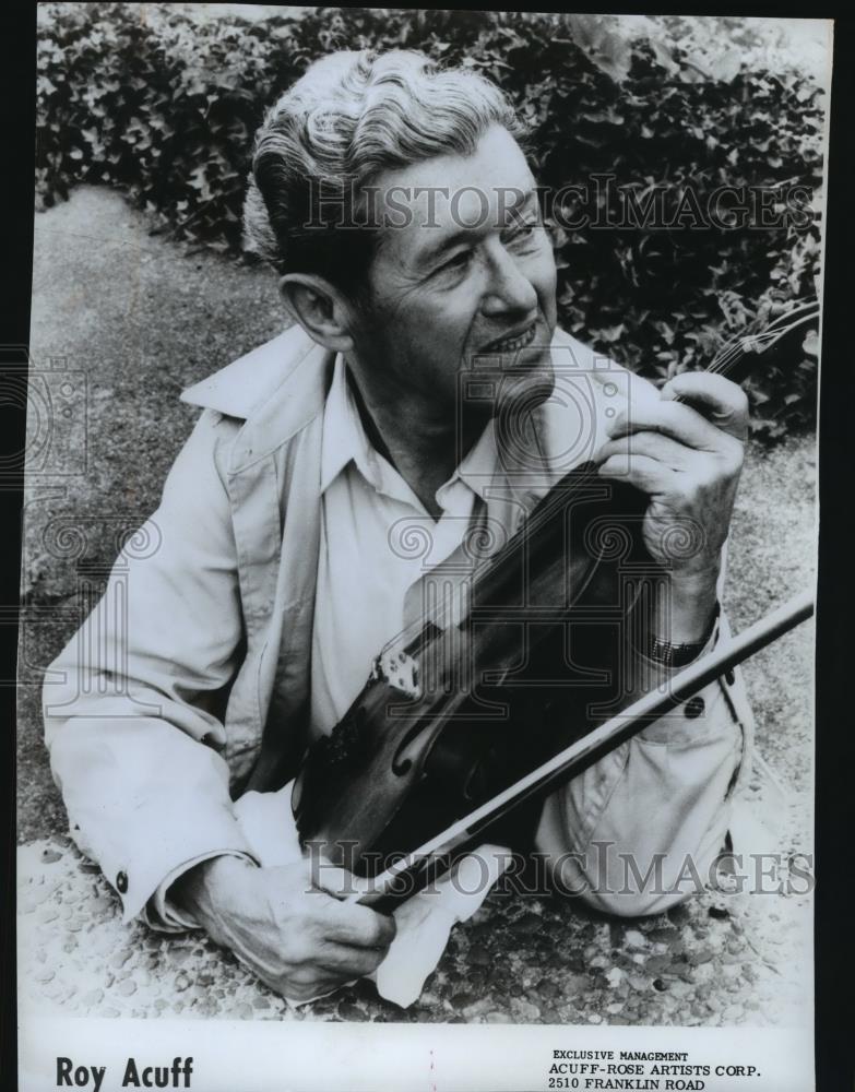 1979 Press Photo Roy Acuff, American country music singer, fiddler, and promoter - Historic Images