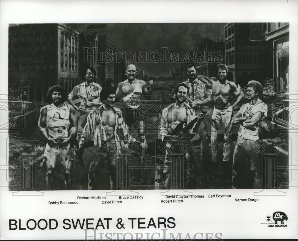 1980 Press Photo Blood Sweat &amp; Tears music group - spp30204 - Historic Images