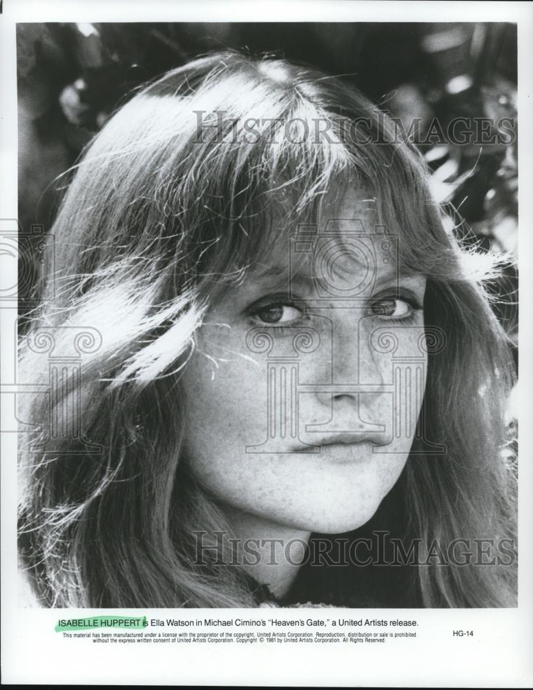 1981 Press Photo Isabelle Huppert stars in &quot;Heaven&#39;s Gate&quot; - spp28910 - Historic Images