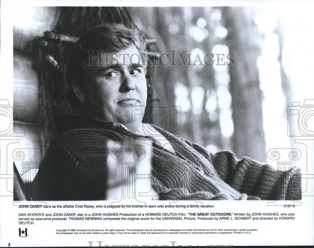 1988 Press Photo John Candy stars as Chet Ripley in The Great Outdoors - Historic Images