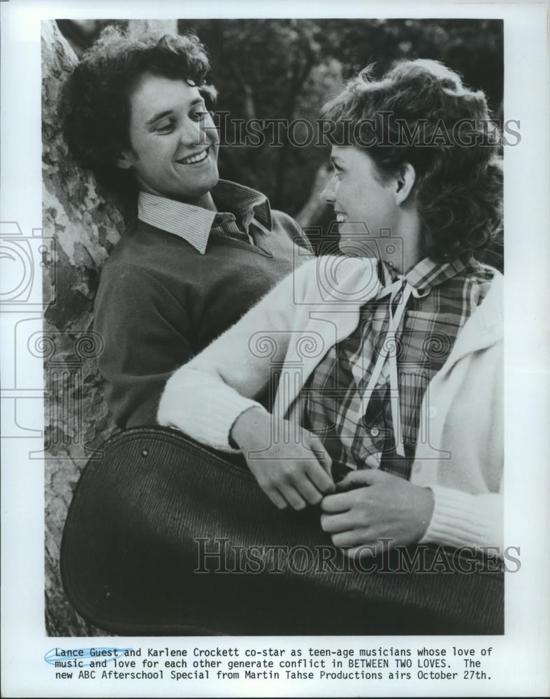 1988 Press Photo Lance Guest and Karlene Crockett co-stars in Between Two Loves - Historic Images