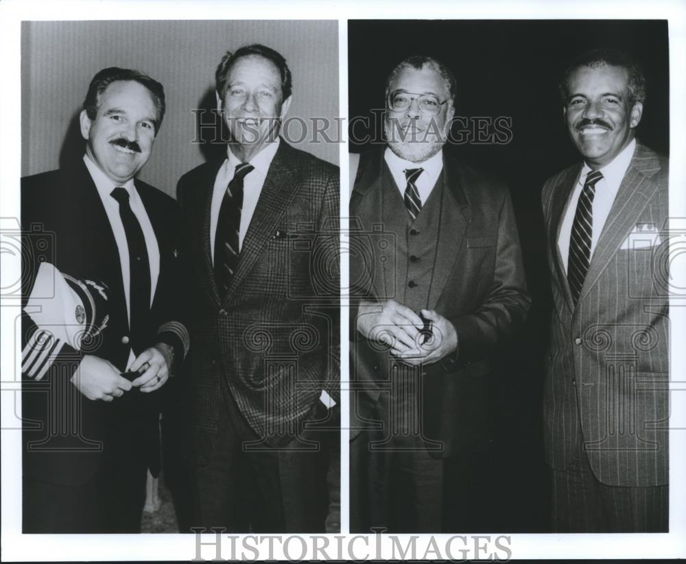 1990 Press Photo Richard Crenna & James Earl Jones star in "Last Flight Out" - Historic Images
