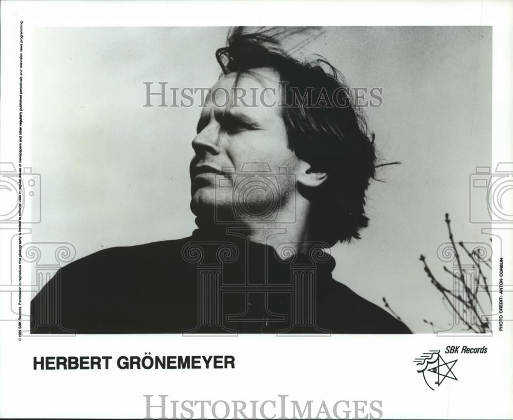 1990 Press Photo Recording artist Herbert Gronemeyer  - spp28546 - Historic Images