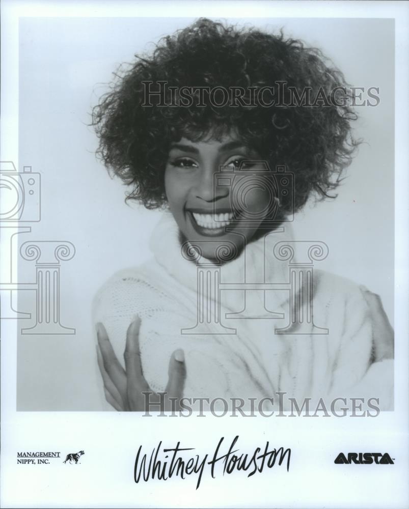 1990 Press Photo Pop Diva Whitney Houston - spp30889 - Historic Images