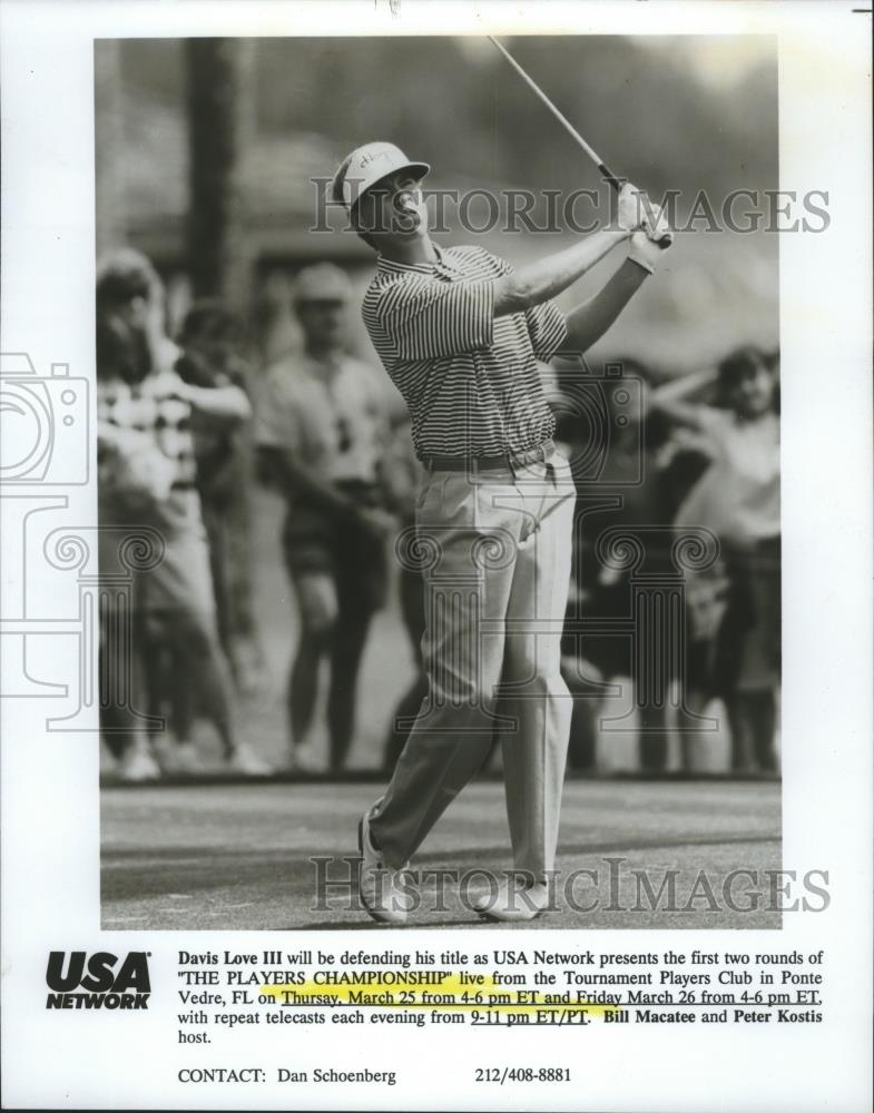 1993 Press Photo Golf Players Championship Champion Davis Love III - mjb10016 - Historic Images