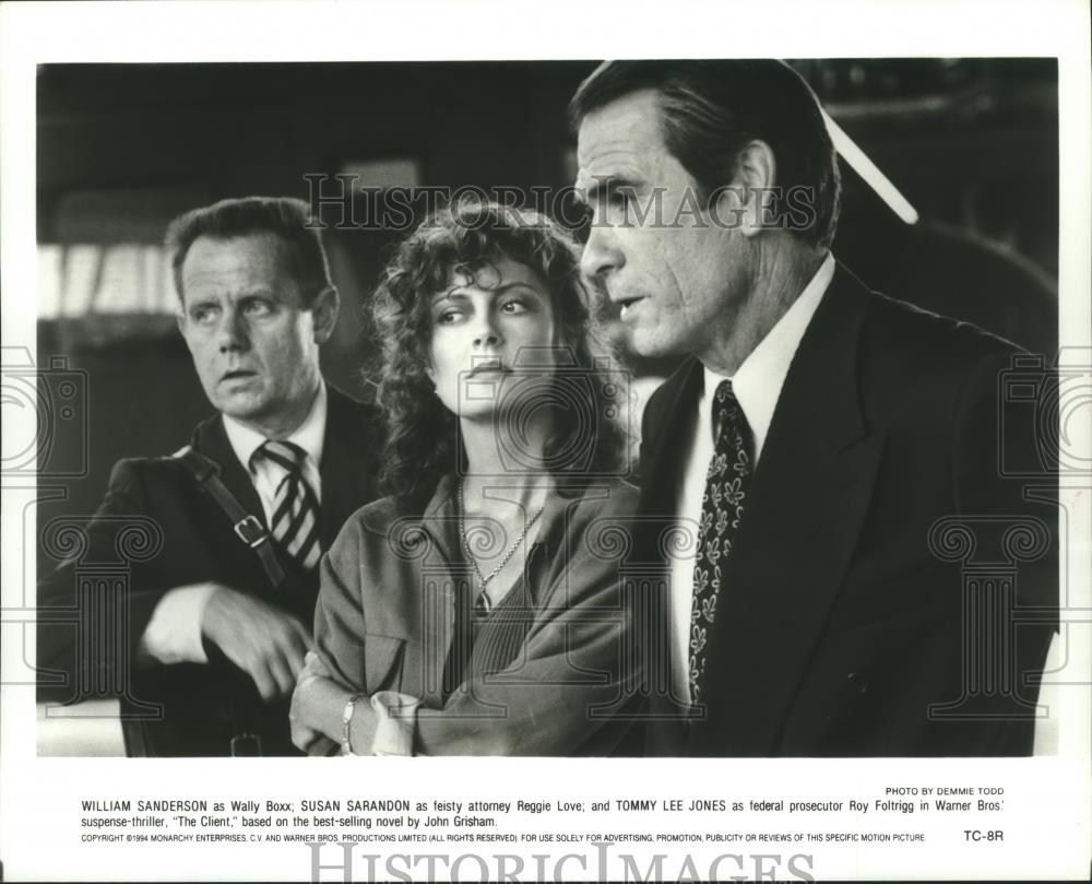 1994 Press Photo Susan Sarandon and Tommy Lee Jones star in The Client. - Historic Images