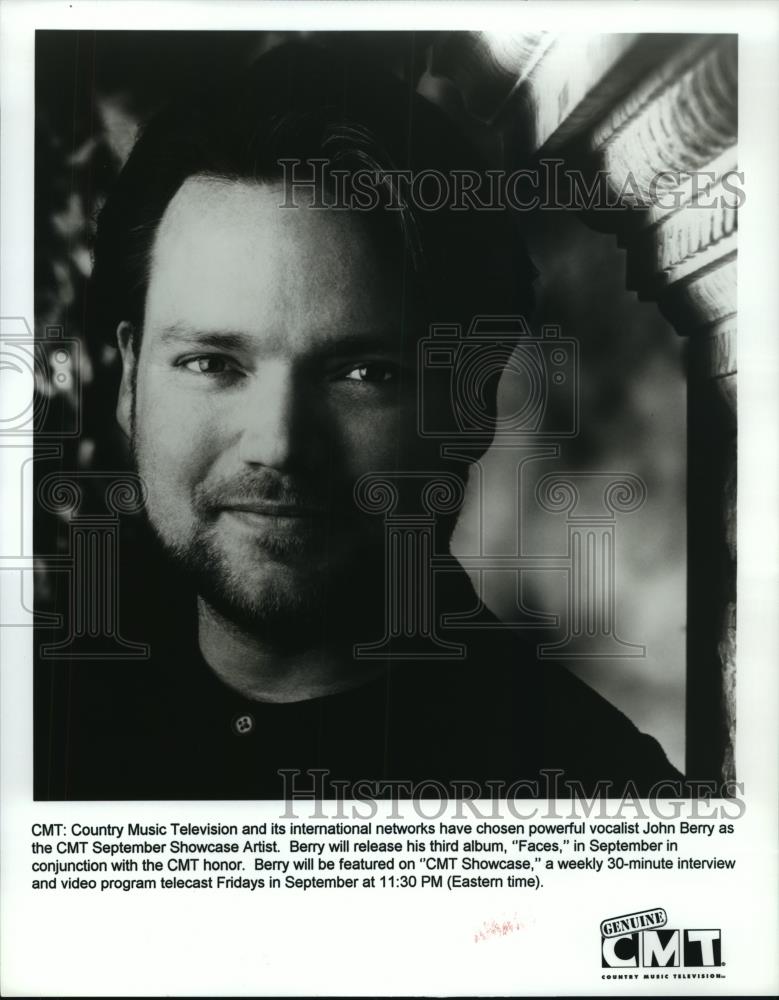 1996 Press Photo John Berry, chosen as Country Music Television Showca