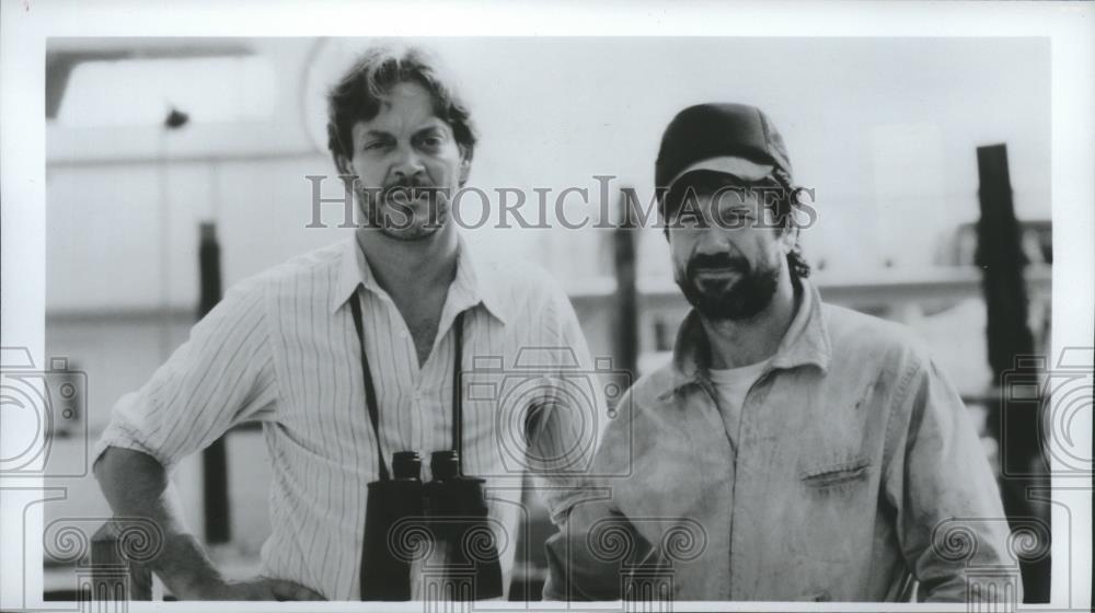 Press Photo Fred Ward, Raul Julia star in &quot;Florida Straits&quot; - spp21210 - Historic Images