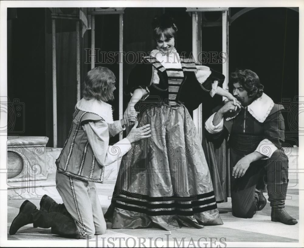 Press Photo Archie Smith, Kay Doubleday & Thomas Hill in 12th Night - spp26665 - Historic Images