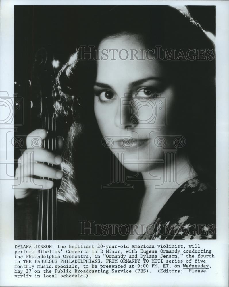 Press Photo Dylan Jenson-violinist in Ormandy and Dylana Jenson - spp29263 - Historic Images