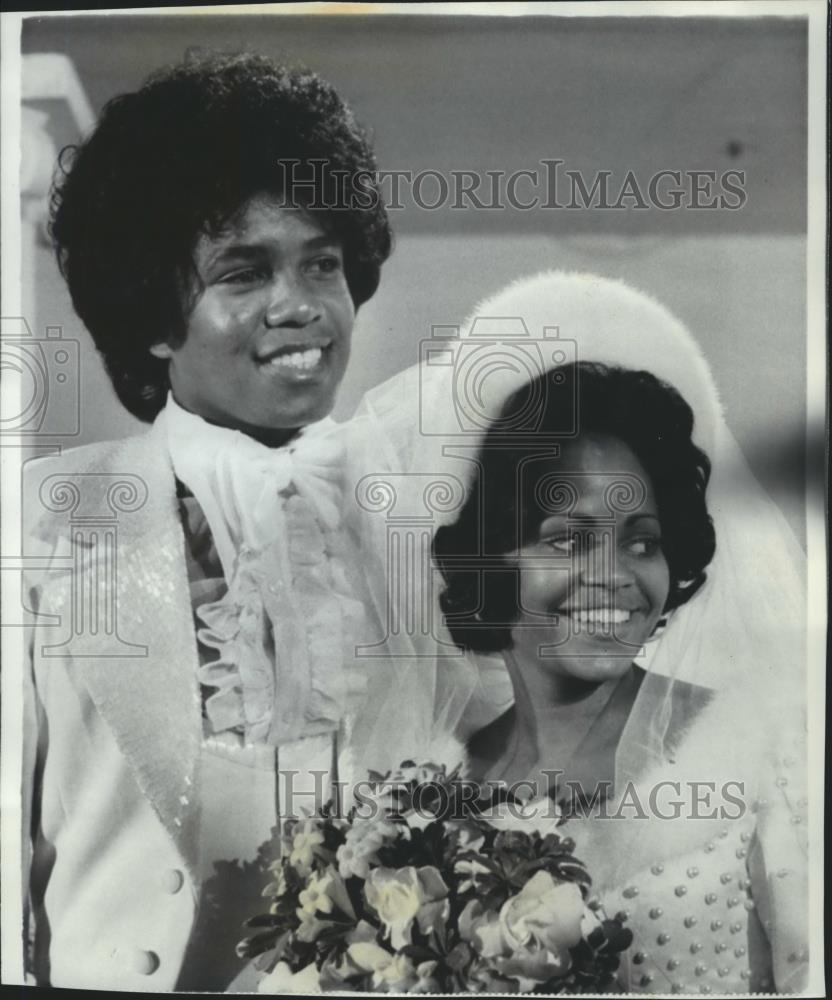 Press Photo Jackson Five's Jermaine Jackson marries Hazel Gordy - spp30778 - Historic Images