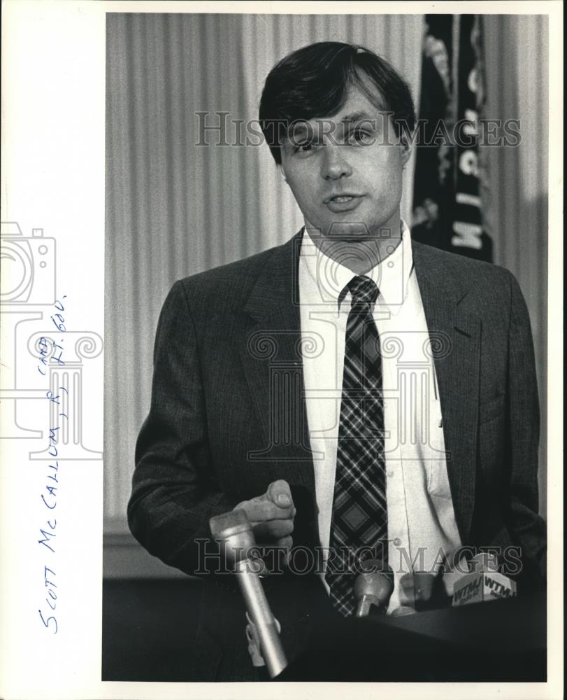 1986 Press Photo Scott McCallum, Lieutenant Governor-Elect - mjb19241 - Historic Images