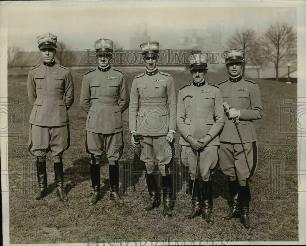 1929 Press Photo Foreign Military Entrants in National Horse Show NYC - Historic Images