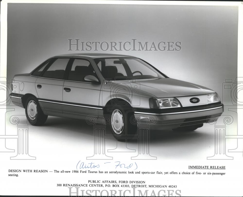 1986 Press Photo Ford Taurus - mjb12668 - Historic Images