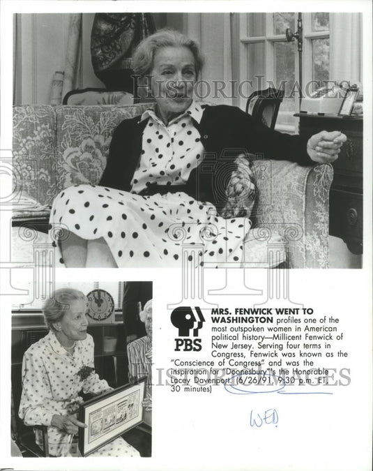 1992 Press Photo Millicent Fenwick, model, editor, author & later congresswoman - Historic Images