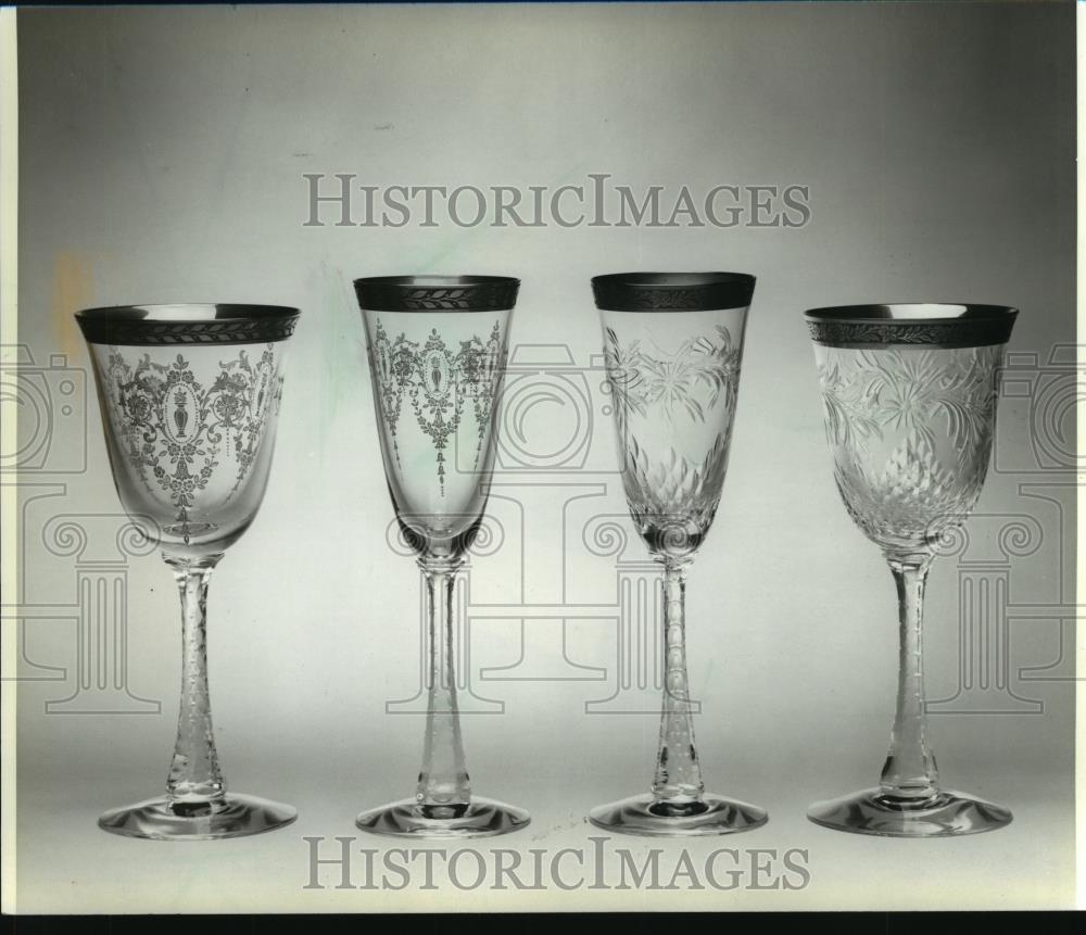 1987 Press Photo Tiffin stemware from the Tradition line valued at $100 a stem - Historic Images